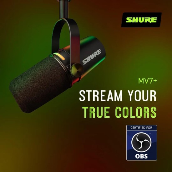 Shure MV7+ Podcast Dynamic Microphone